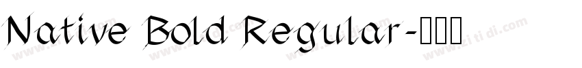Native Bold Regular字体转换